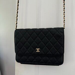 Black Quilted CC Bag